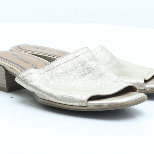 Tamaris Womens Gold Synthetic Slip On Sandal UK 4 37