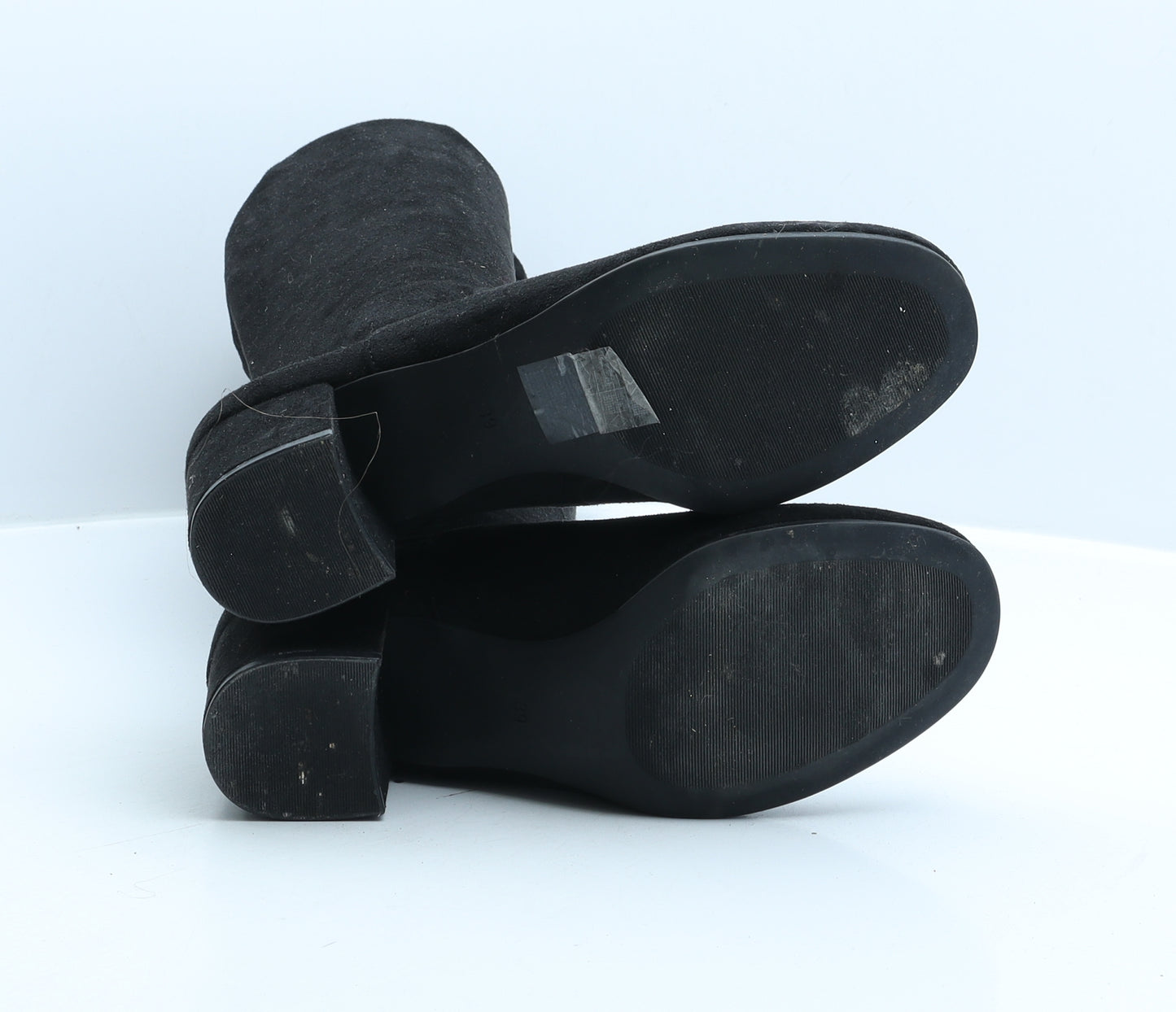 Preworn Womens Black Suede Slip On Boot UK 6 39