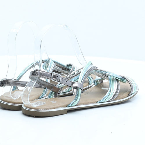 TU Womens Green Synthetic Strappy Sandal UK 6