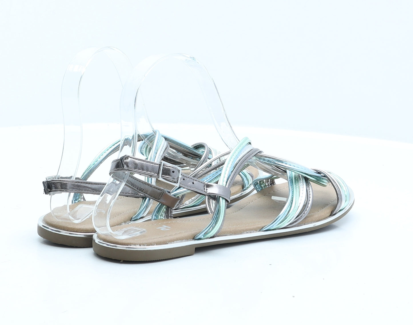 TU Womens Green Synthetic Strappy Sandal UK 6