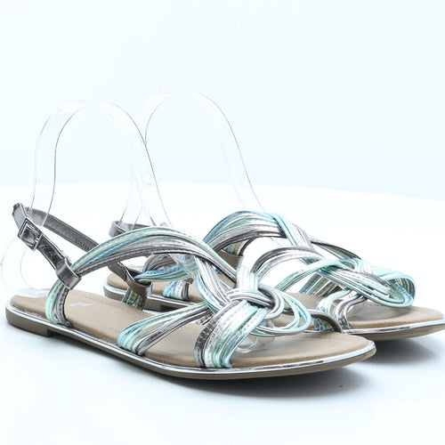 TU Womens Green Synthetic Strappy Sandal UK 6