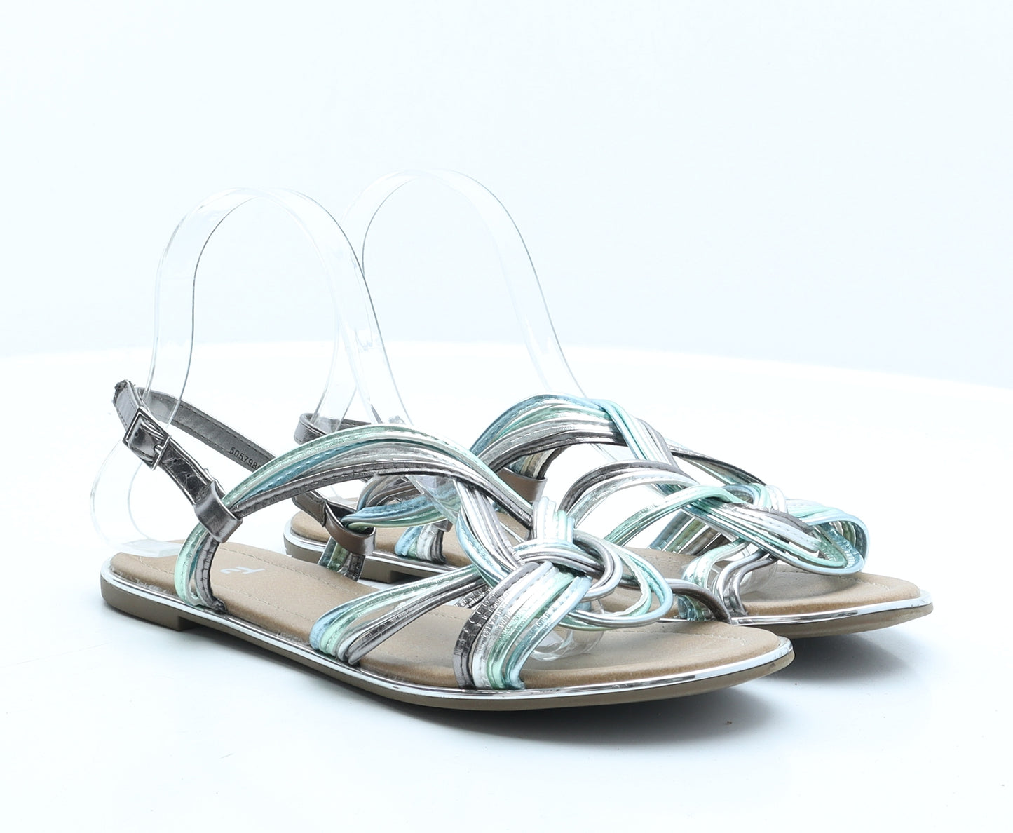 TU Womens Green Synthetic Strappy Sandal UK 6