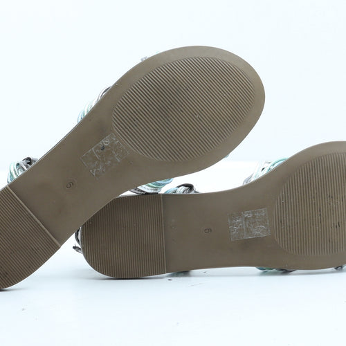 TU Womens Green Synthetic Strappy Sandal UK 6