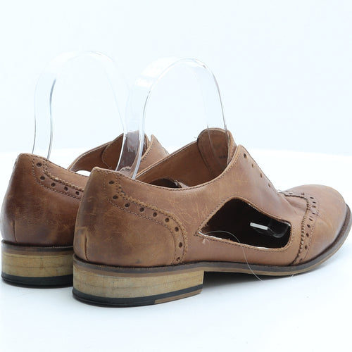 Preworn Womens Black Leather Oxford Casual UK 6