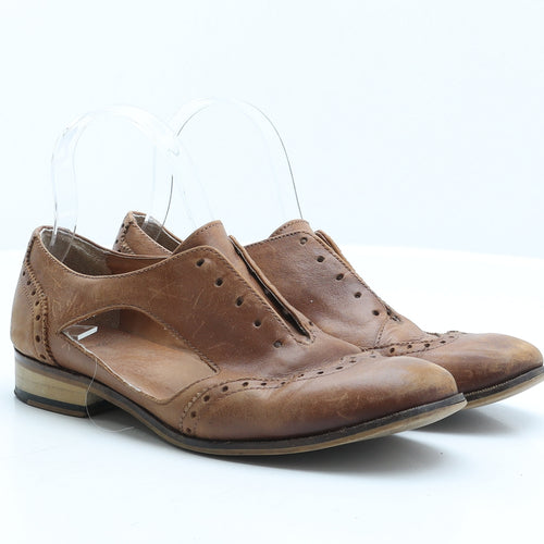 Preworn Womens Black Leather Oxford Casual UK 6