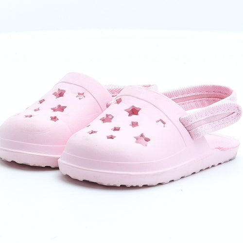 Preworn Girls Pink Rubber Clog Sandal UK 4 20