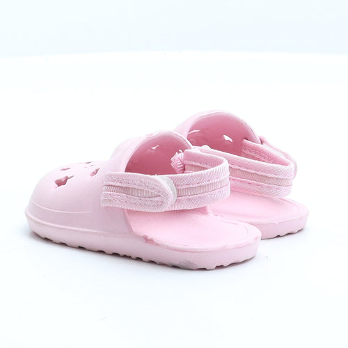 Preworn Girls Pink Rubber Clog Sandal UK 4 20