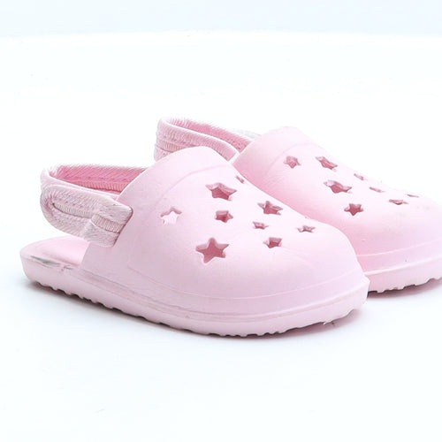 Preworn Girls Pink Rubber Clog Sandal UK 4 20