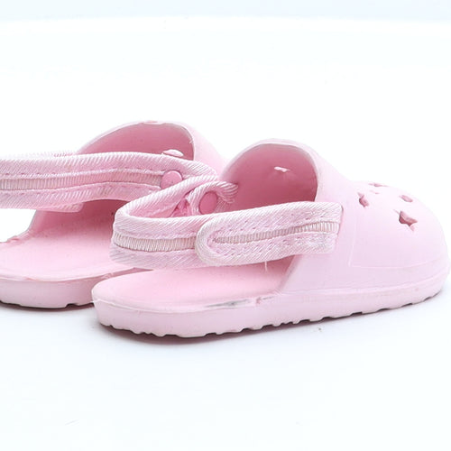 Preworn Girls Pink Rubber Clog Sandal UK 4 20