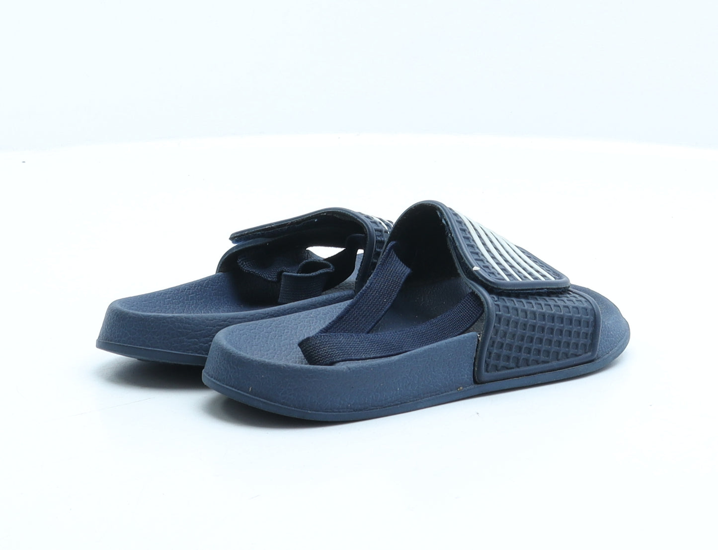 Primark Boys Blue Striped Rubber Slider Sandal UK 11