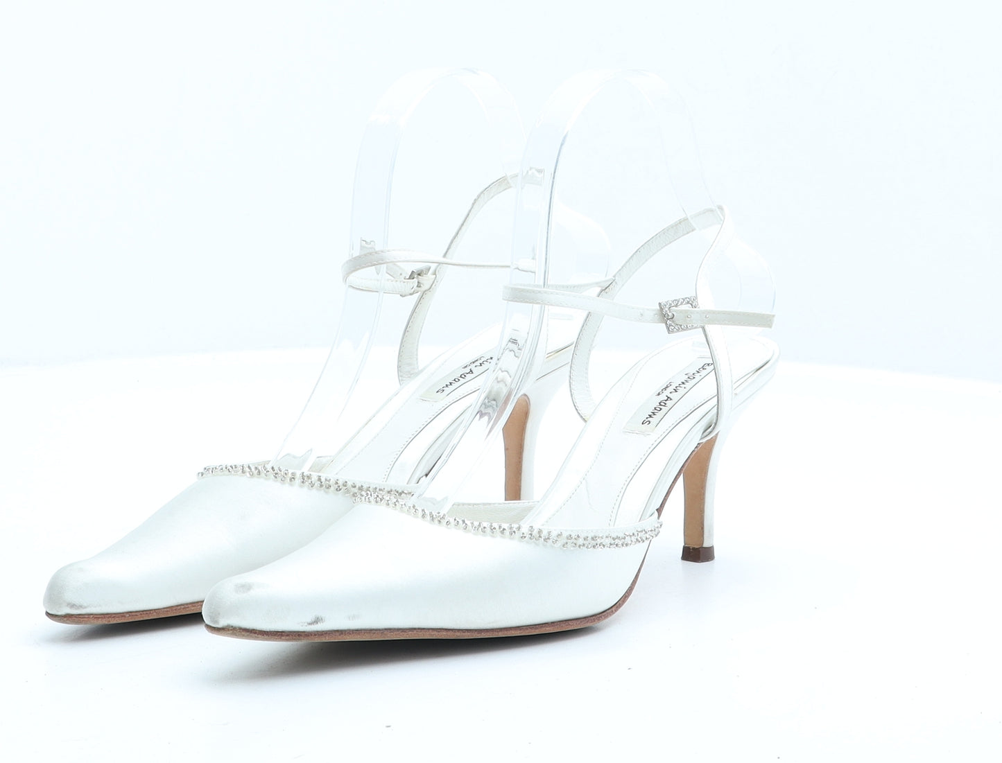 Benjamin Adams Womens White Synthetic Strappy Heel UK 6 39