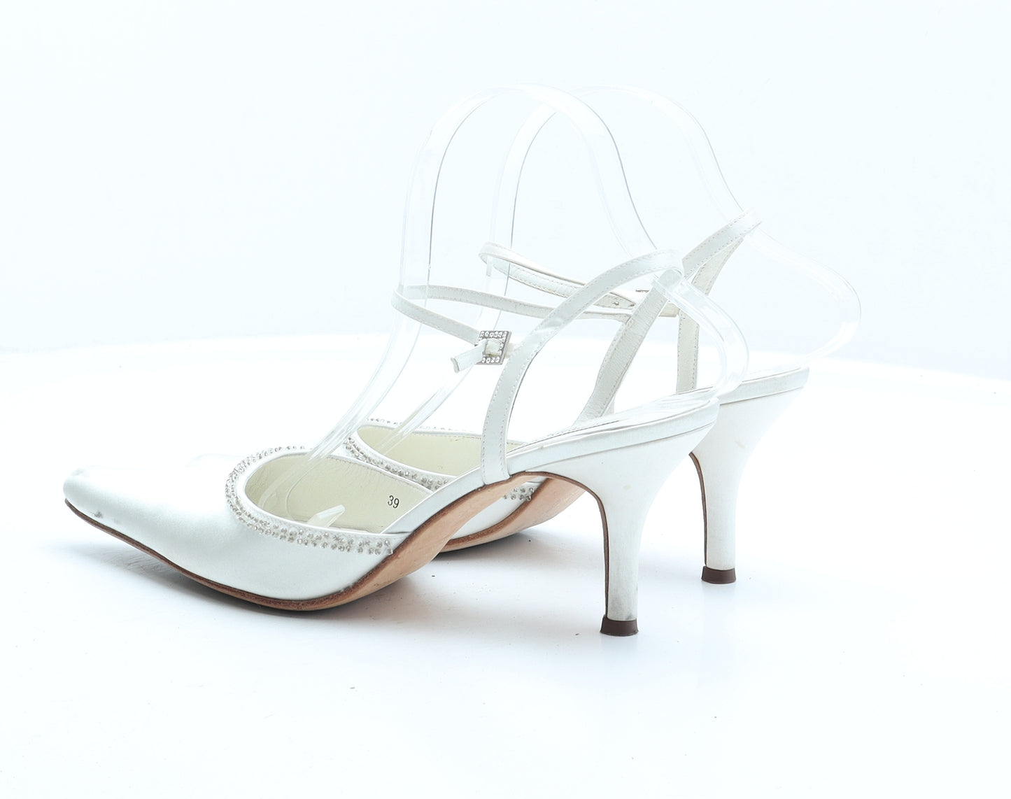 Benjamin Adams Womens White Synthetic Strappy Heel UK 6 39