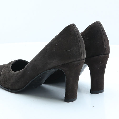 Preworn Womens Brown Suede Court Heel UK 5.5