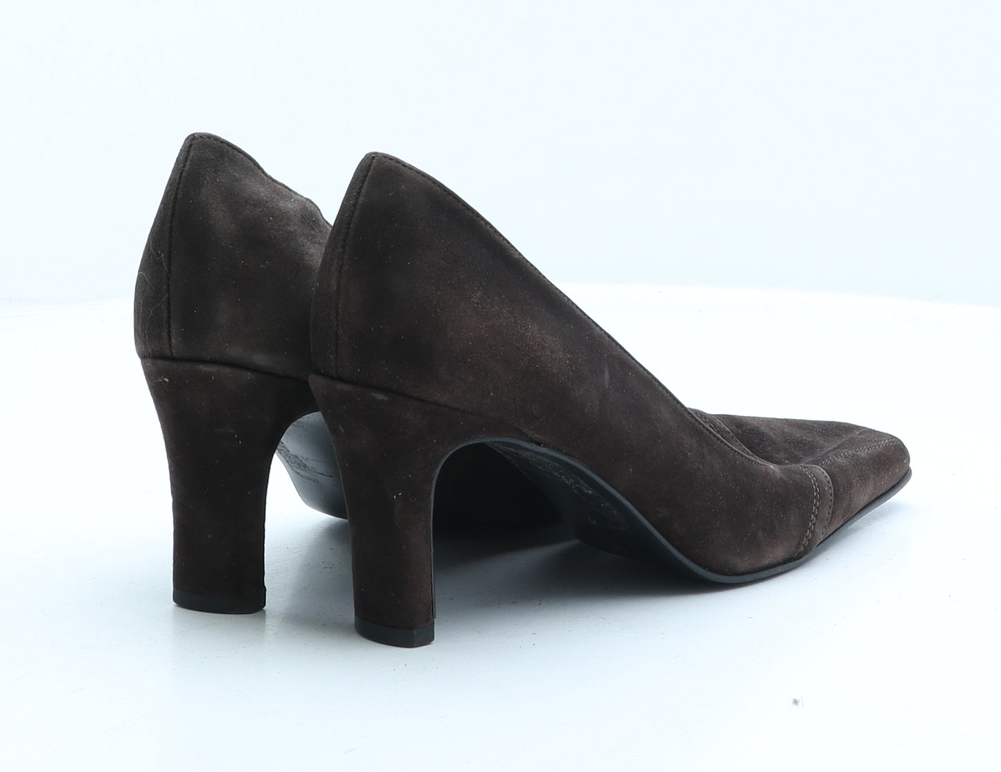 Preworn Womens Brown Suede Court Heel UK 5.5