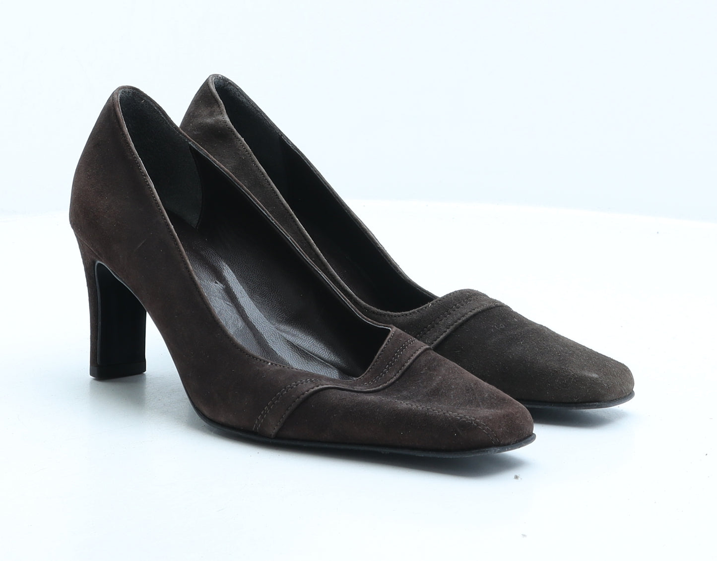 Preworn Womens Brown Suede Court Heel UK 5.5