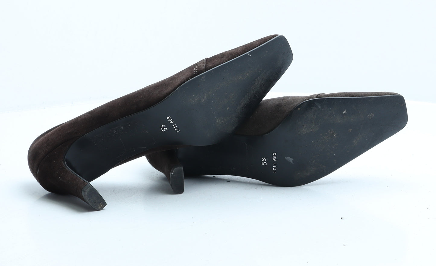 Preworn Womens Brown Suede Court Heel UK 5.5