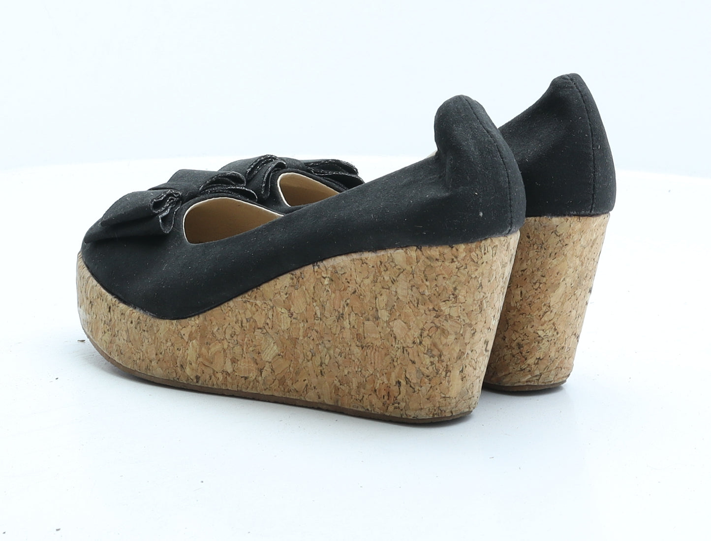 Preworn Womens Black Synthetic Court Heel UK 3 36