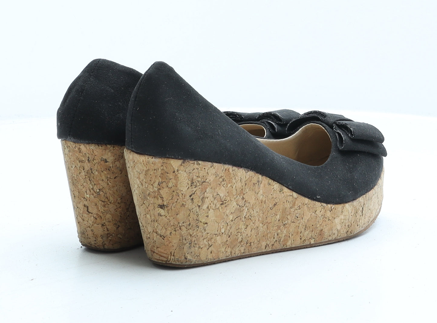 Preworn Womens Black Synthetic Court Heel UK 3 36