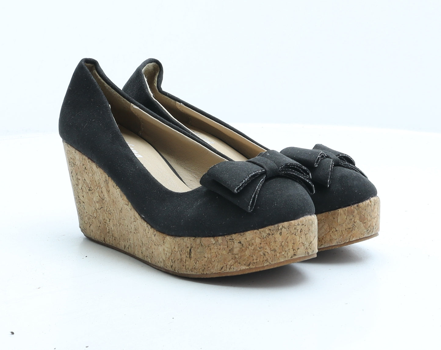 Preworn Womens Black Synthetic Court Heel UK 3 36