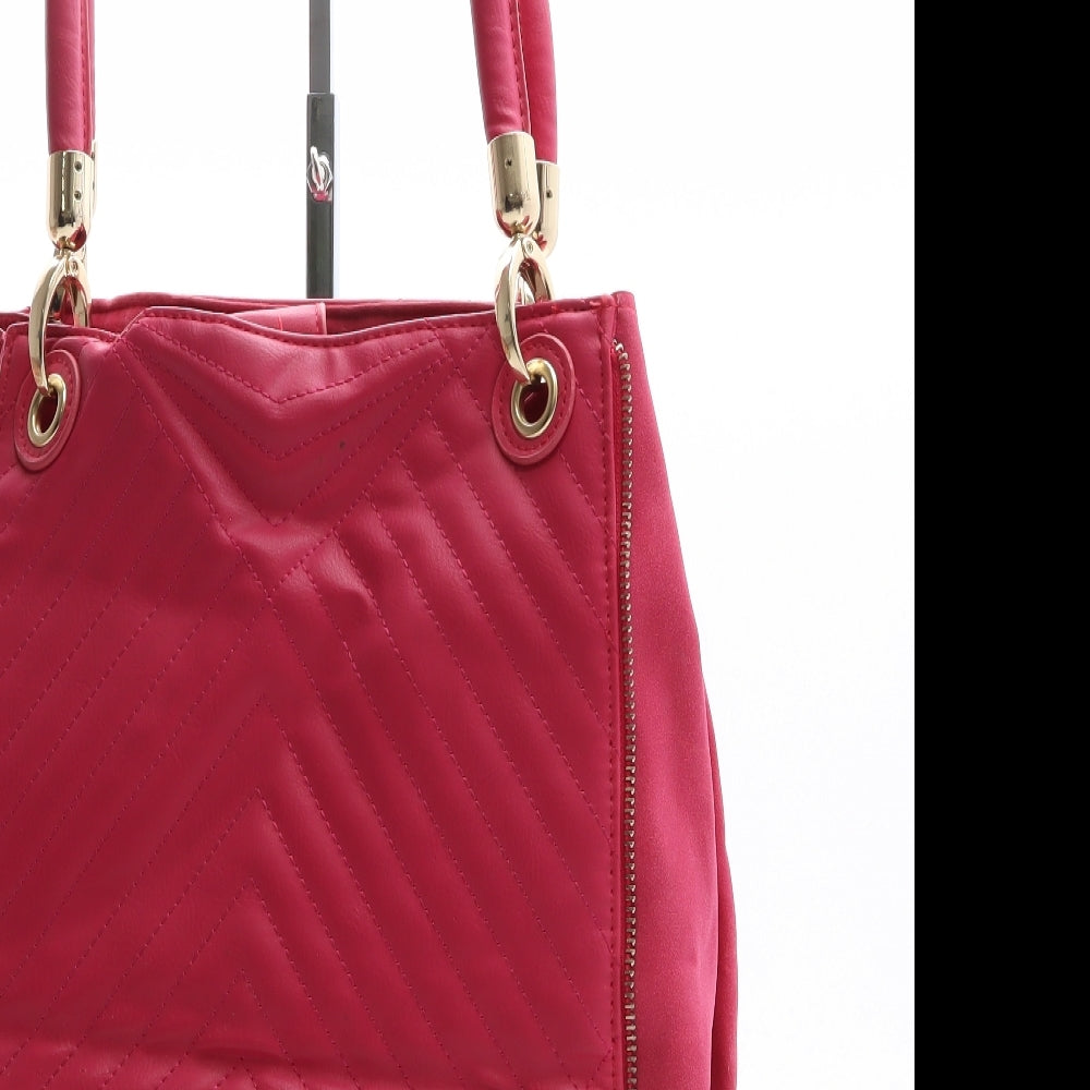 New Look Womens Pink Polyethylene Shoulder Bag Size Large