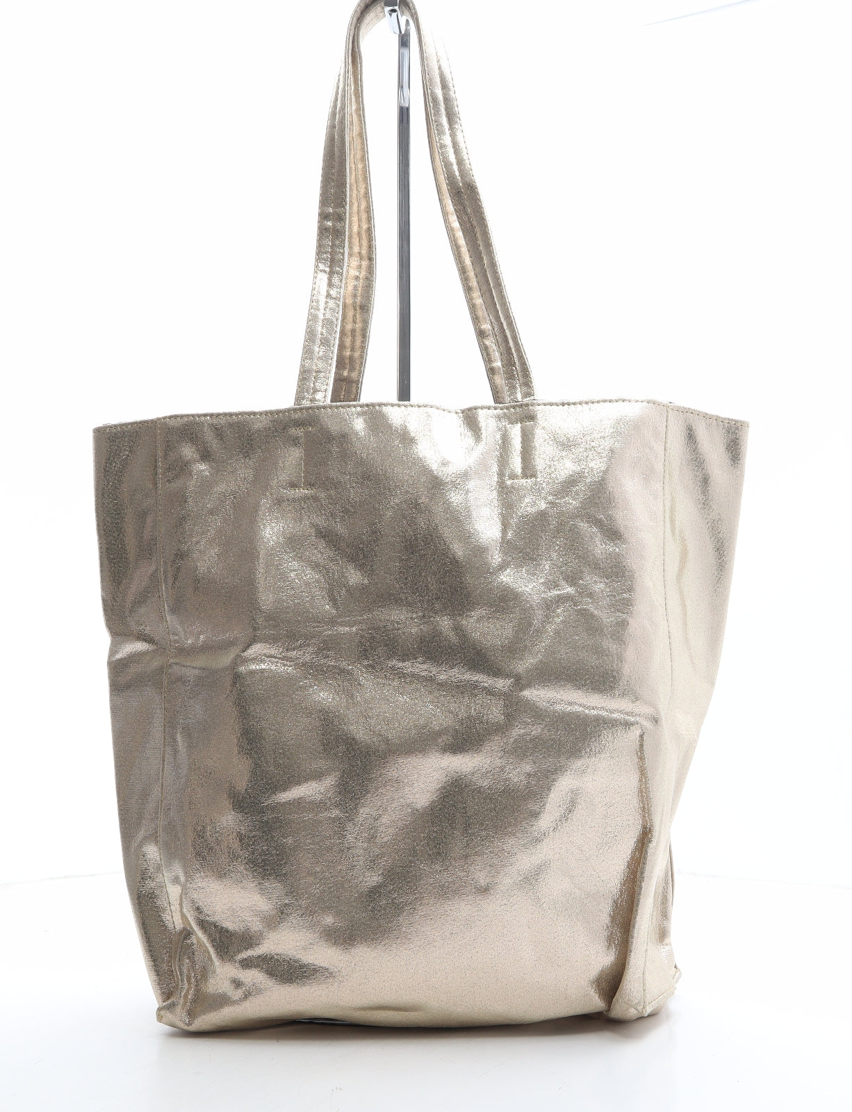Preworn Womens Gold Polyester Crossbody Size Large