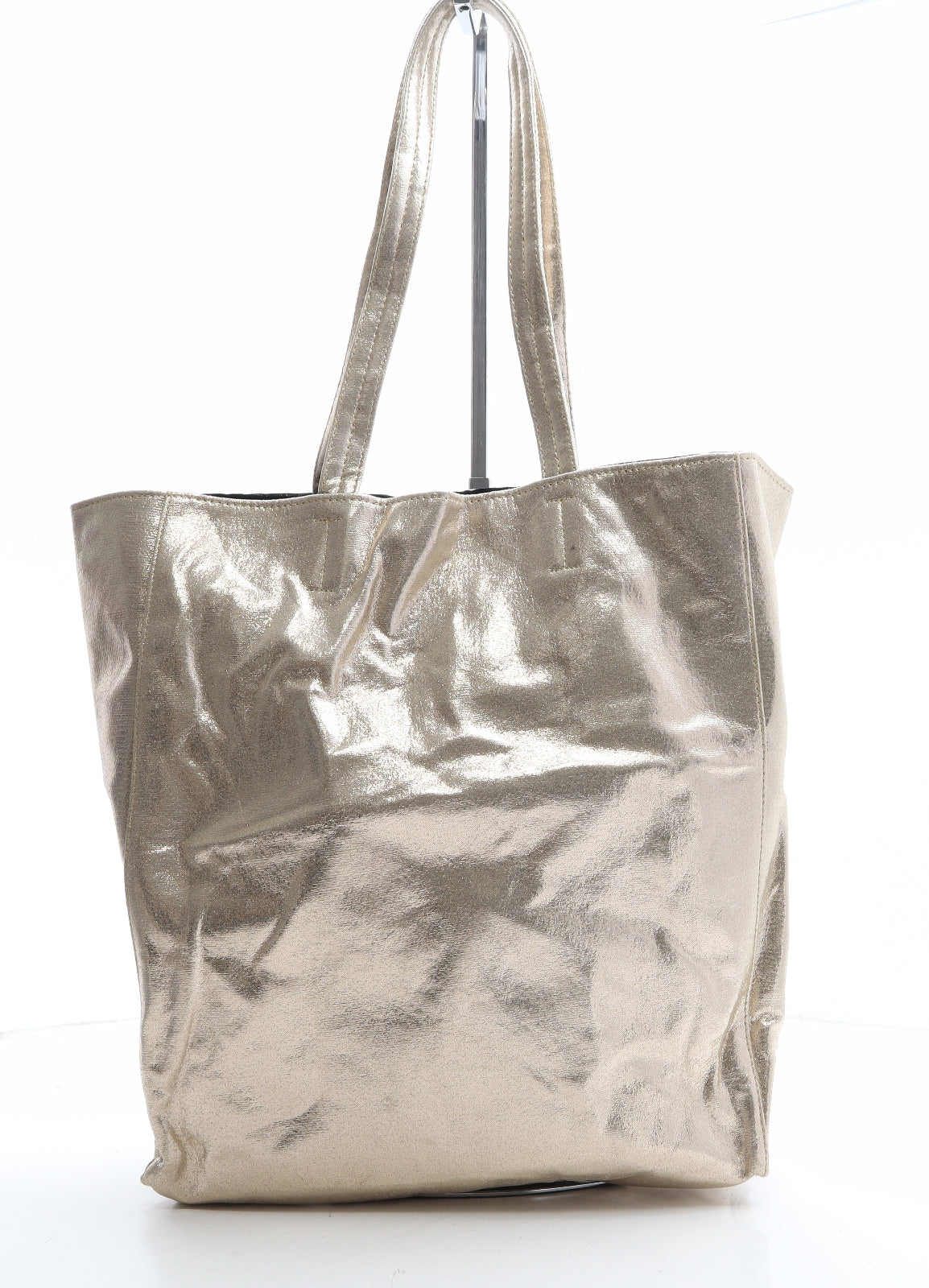 Preworn Womens Gold Polyester Crossbody Size Large