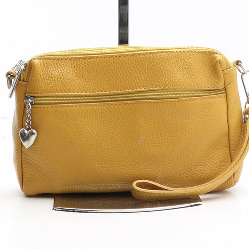 Preworn Womens Yellow Polyethylene Crossbody Size Small