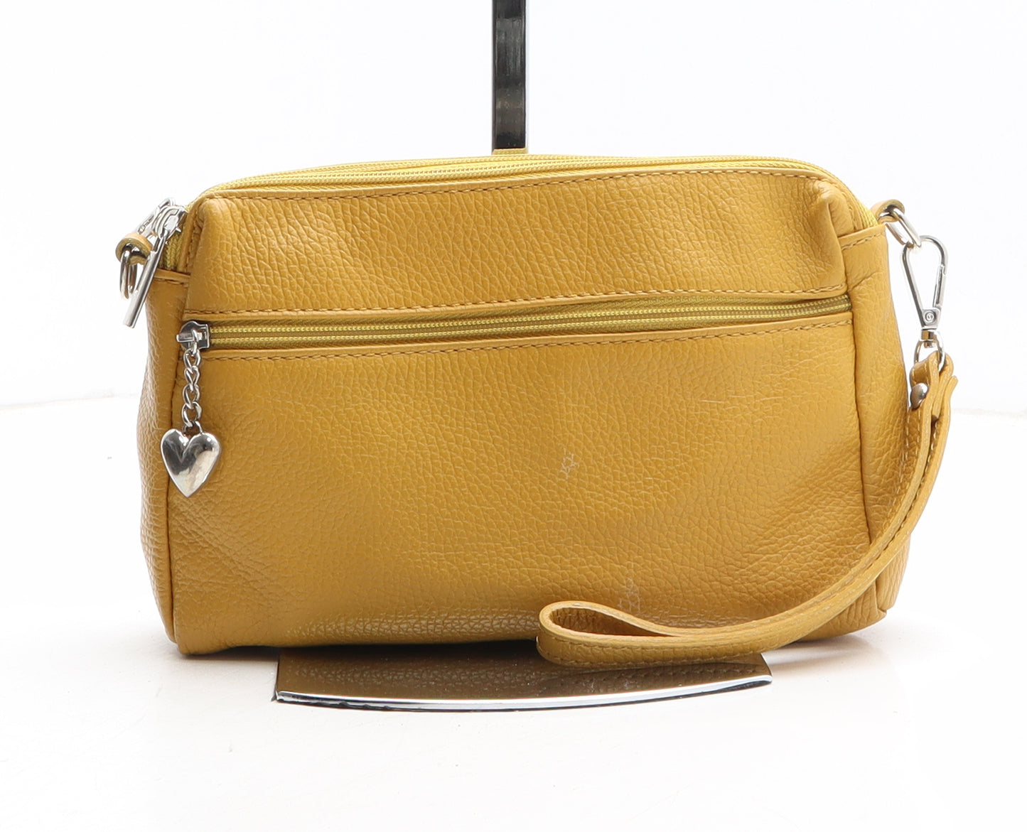 Preworn Womens Yellow Polyethylene Crossbody Size Small