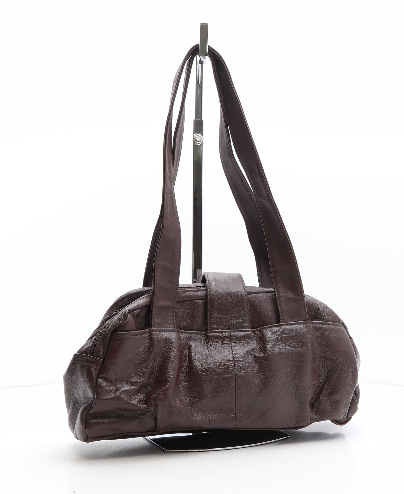 Casa di Borse Womens Brown Polyethylene Shoulder Bag Size Small