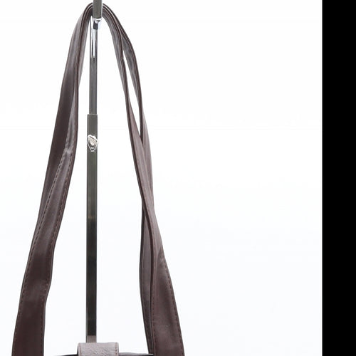 Casa di Borse Womens Brown Polyethylene Shoulder Bag Size Small