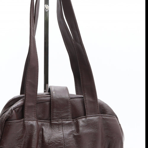 Casa di Borse Womens Brown Polyethylene Shoulder Bag Size Small