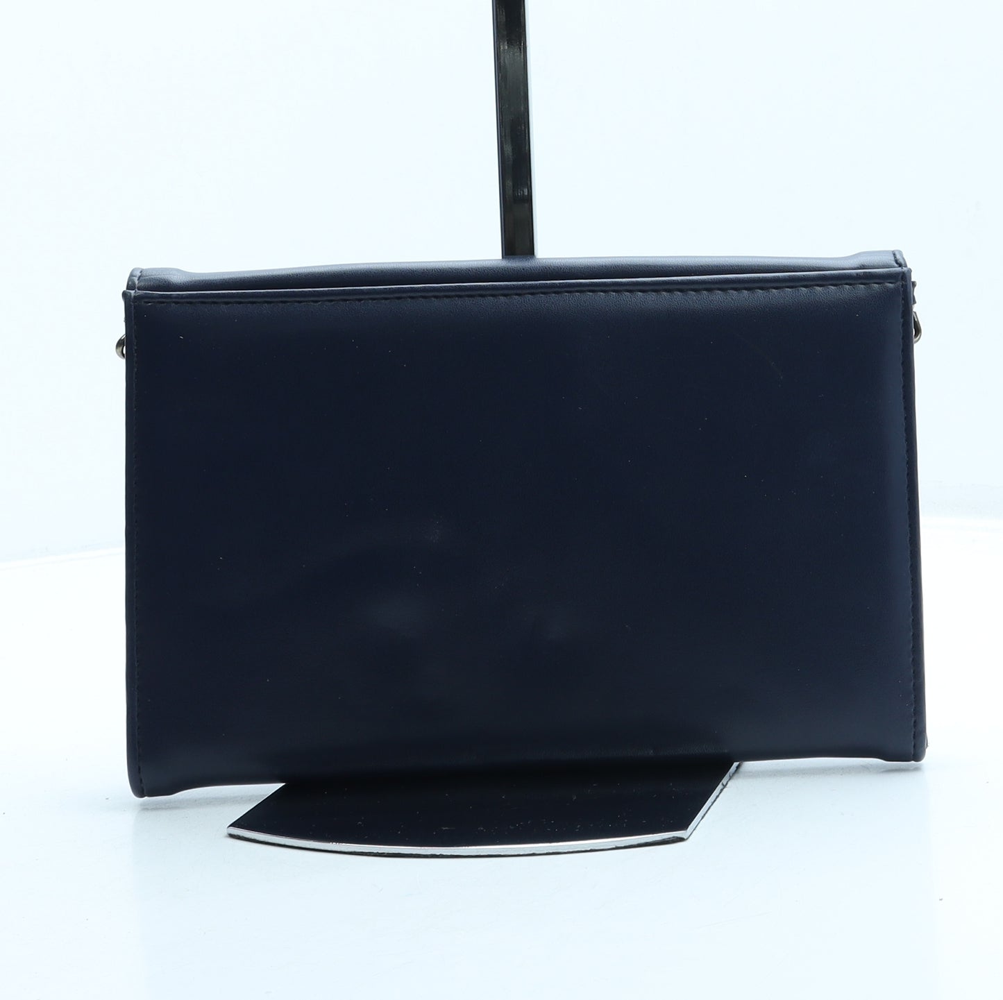 Preworn Womens Blue Leather Clutch Size Small