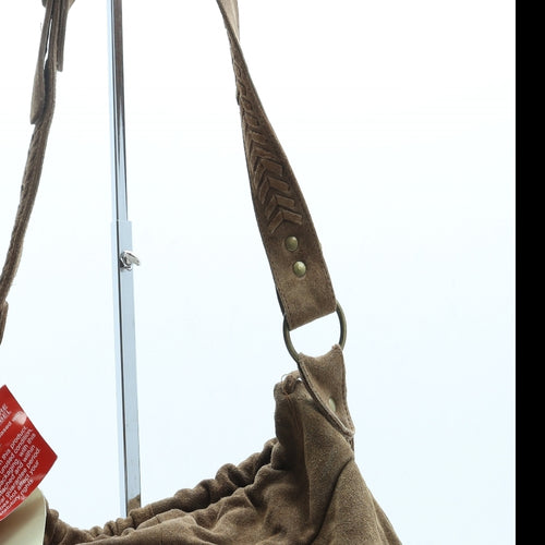 Preworn Womens Brown Suede Crossbody Size Small