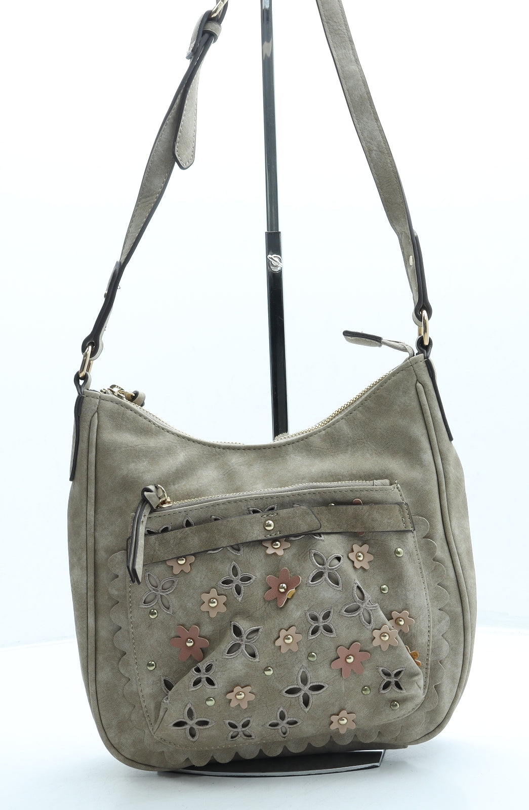 NEXT Womens Beige Leather Crossbody Size Small