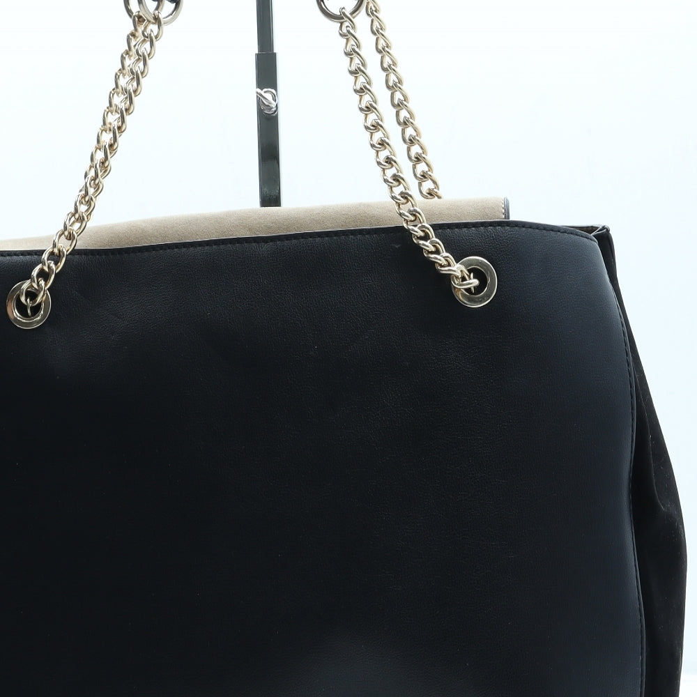 River Island Womens Black Leather Top Handle Bag Size Large