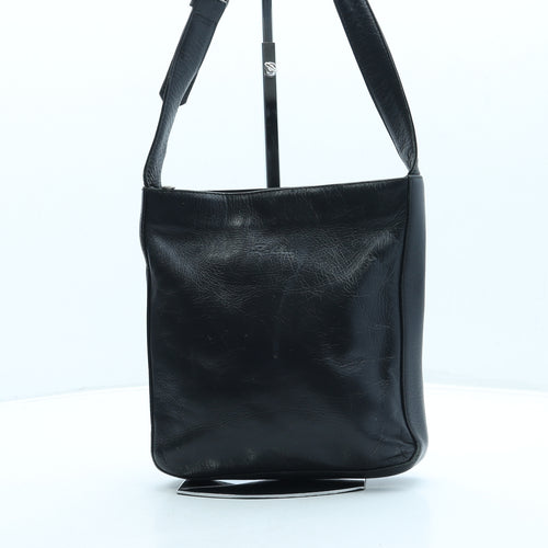 Zakka Womens Black Leather Crossbody Size Small