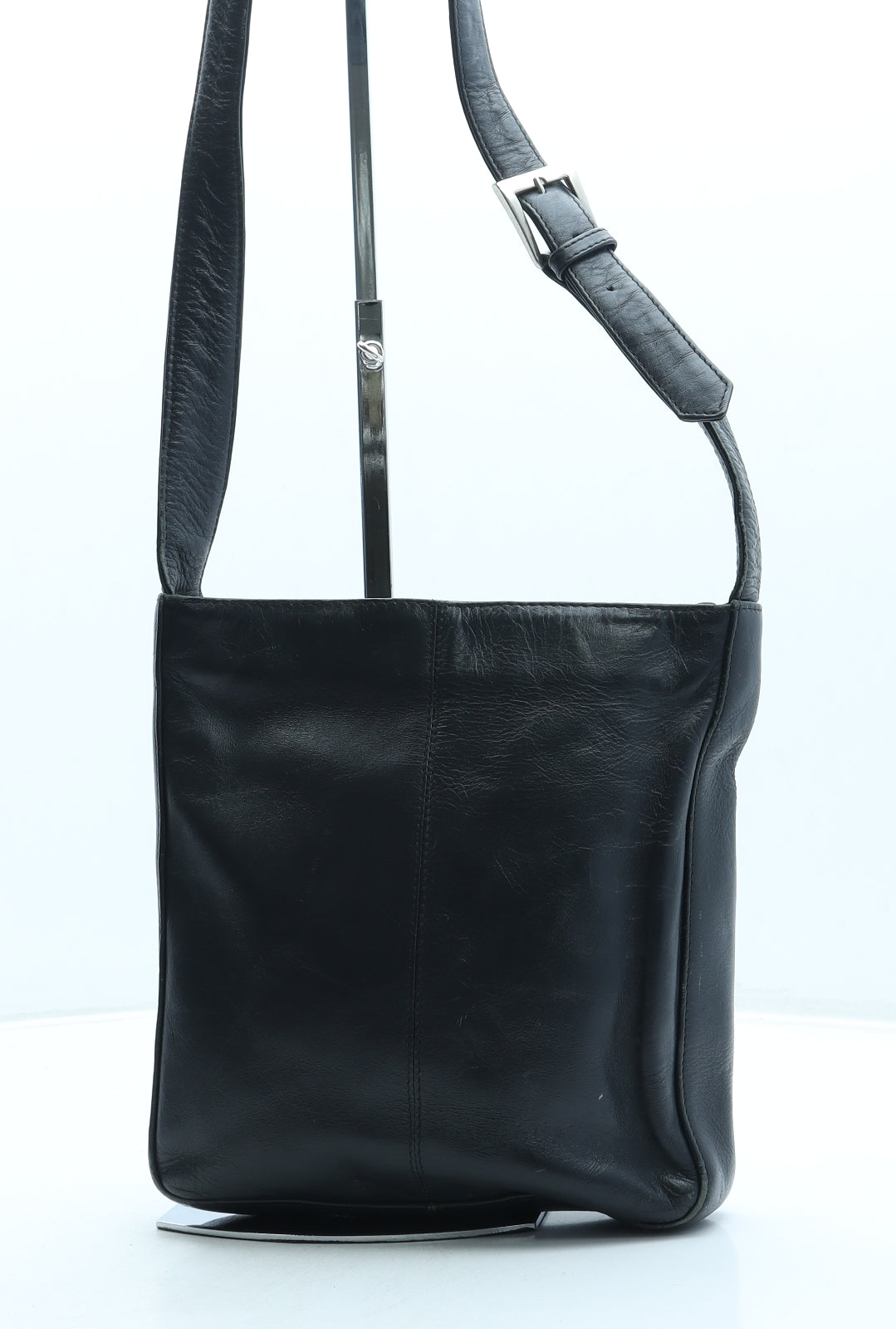 Zakka Womens Black Leather Crossbody Size Small