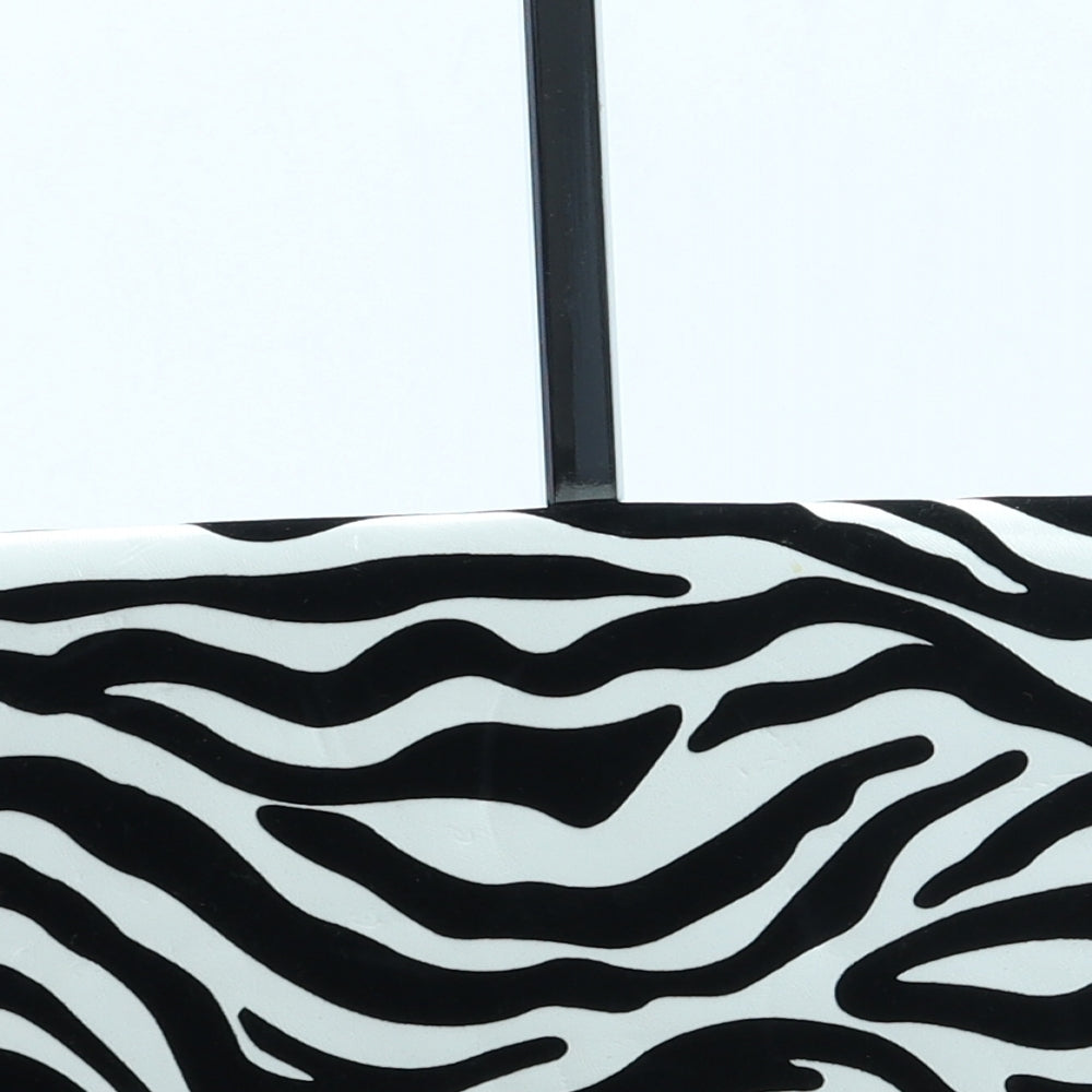 KOKO Womens Black Animal Print Polyester Clutch Size Small