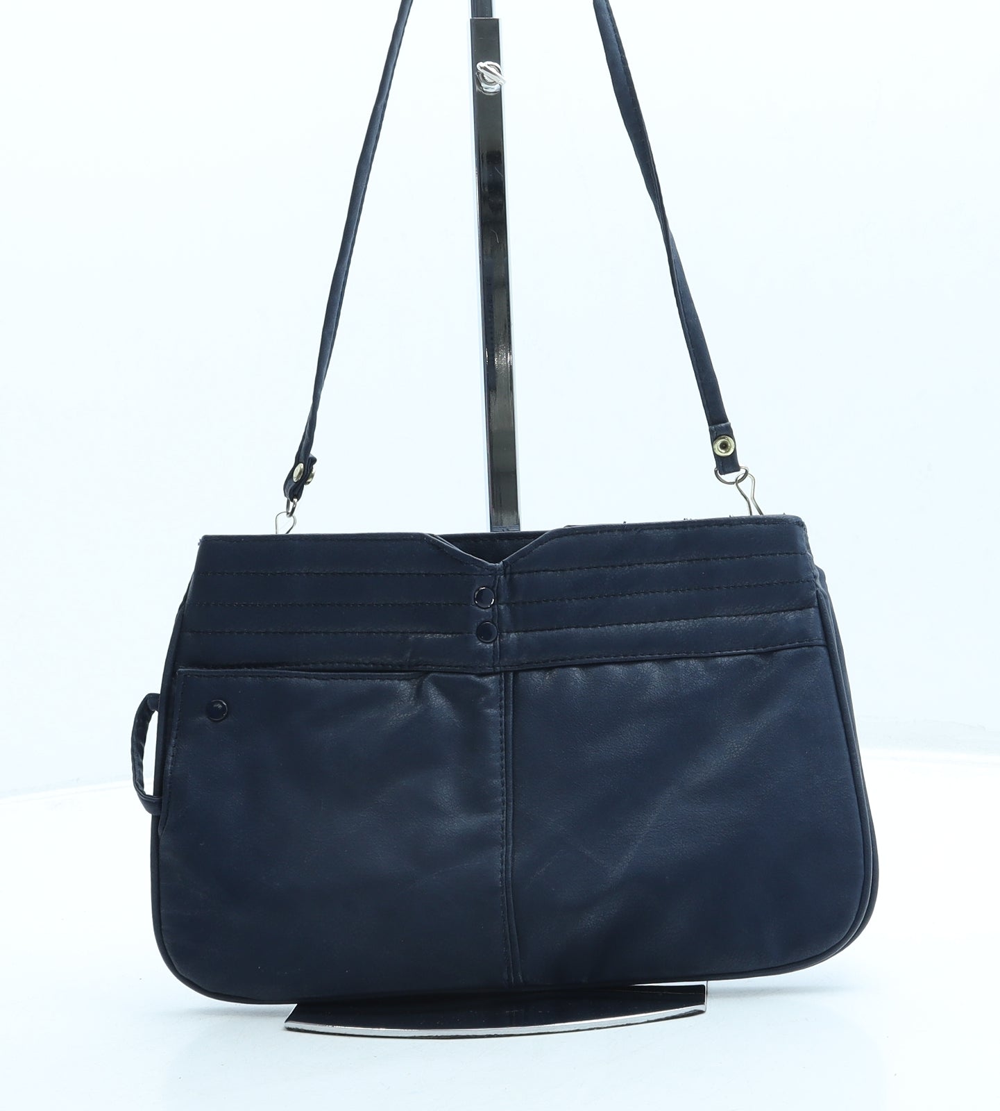 Salisburys Womens Blue Leather Crossbody Size Small