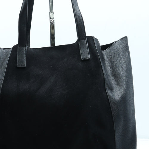 Topshop Womens Black Leather Shoulder Bag Size Large