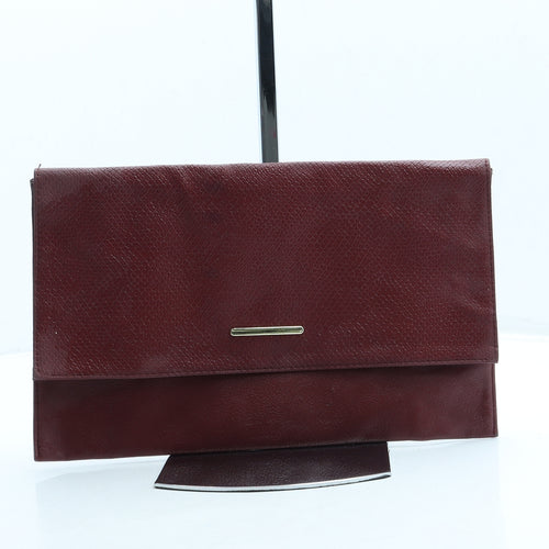 Pep & Co Womens Red Leather Clutch Size Small
