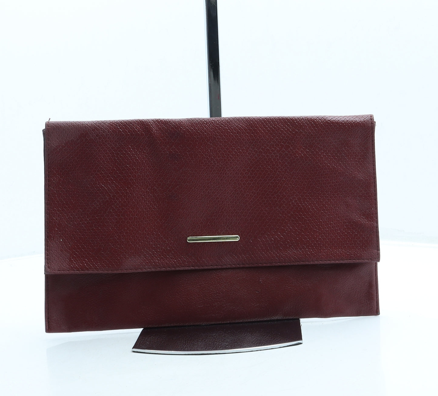 Pep & Co Womens Red Leather Clutch Size Small
