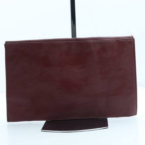 Pep & Co Womens Red Leather Clutch Size Small