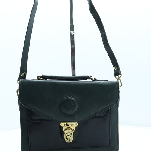 Chiltern Womens Green Leather Satchel/Top Handle Bag Size Small