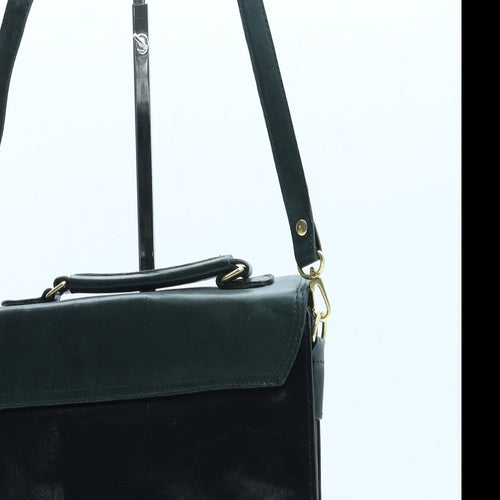 Chiltern Womens Green Leather Satchel/Top Handle Bag Size Small