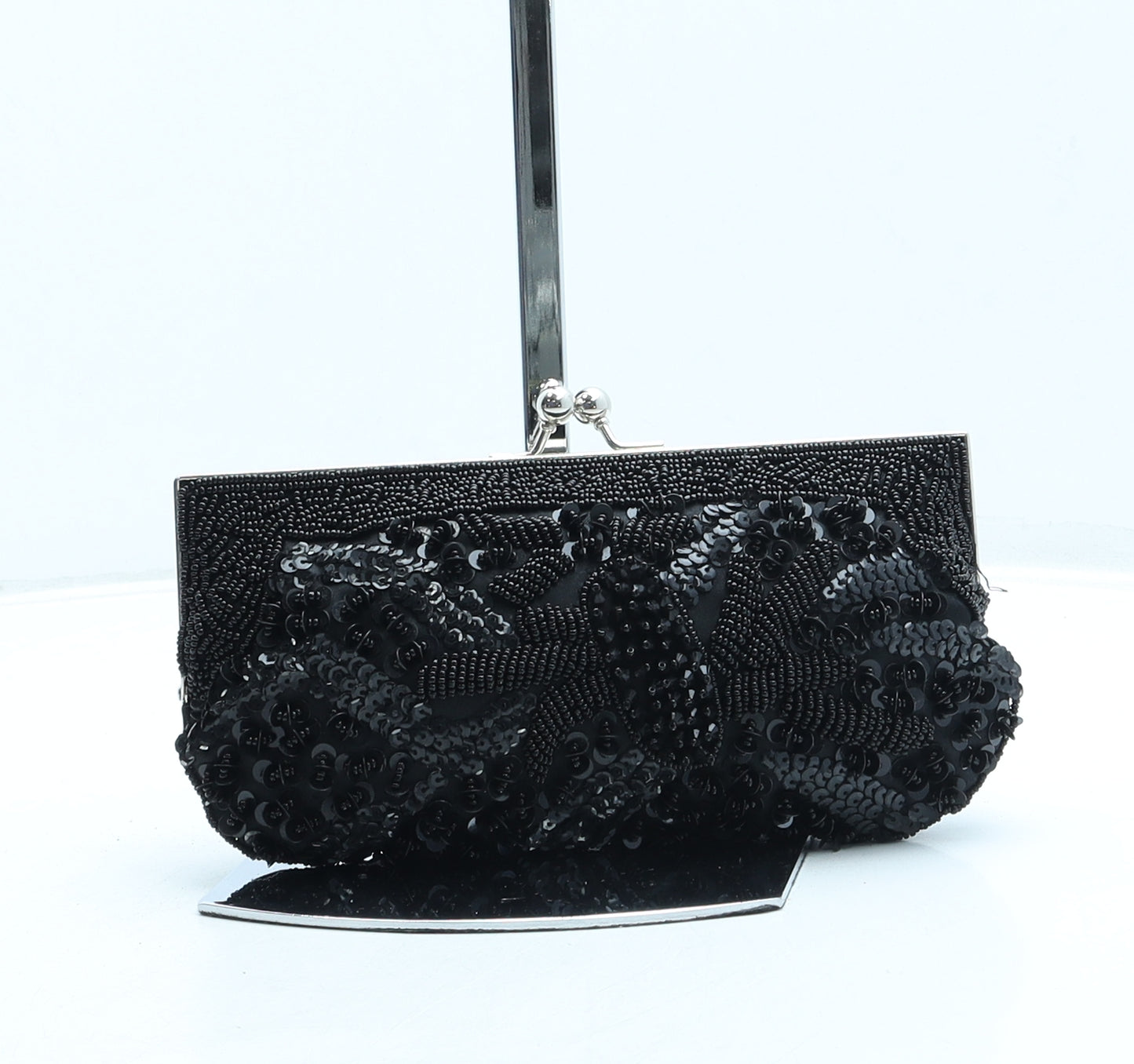 Bijoux Terner Womens Black Polyester Clutch Size Small