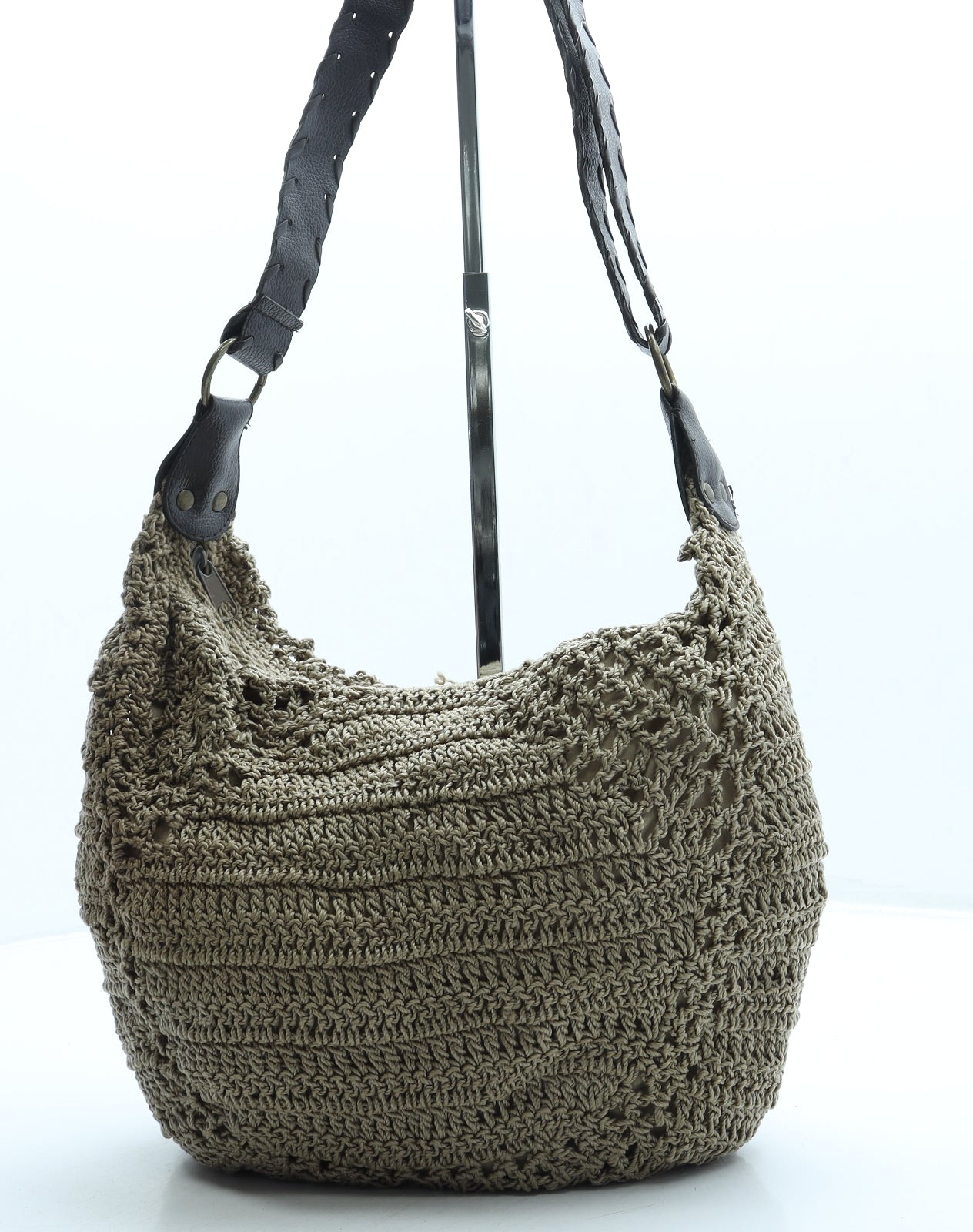 Preworn Womens Brown Polyester Crossbody Size Small