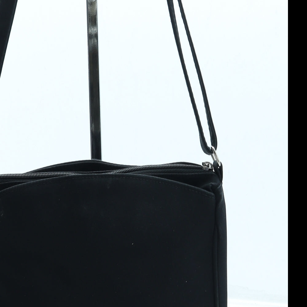 Preworn Womens Black Polyester Crossbody Size Small