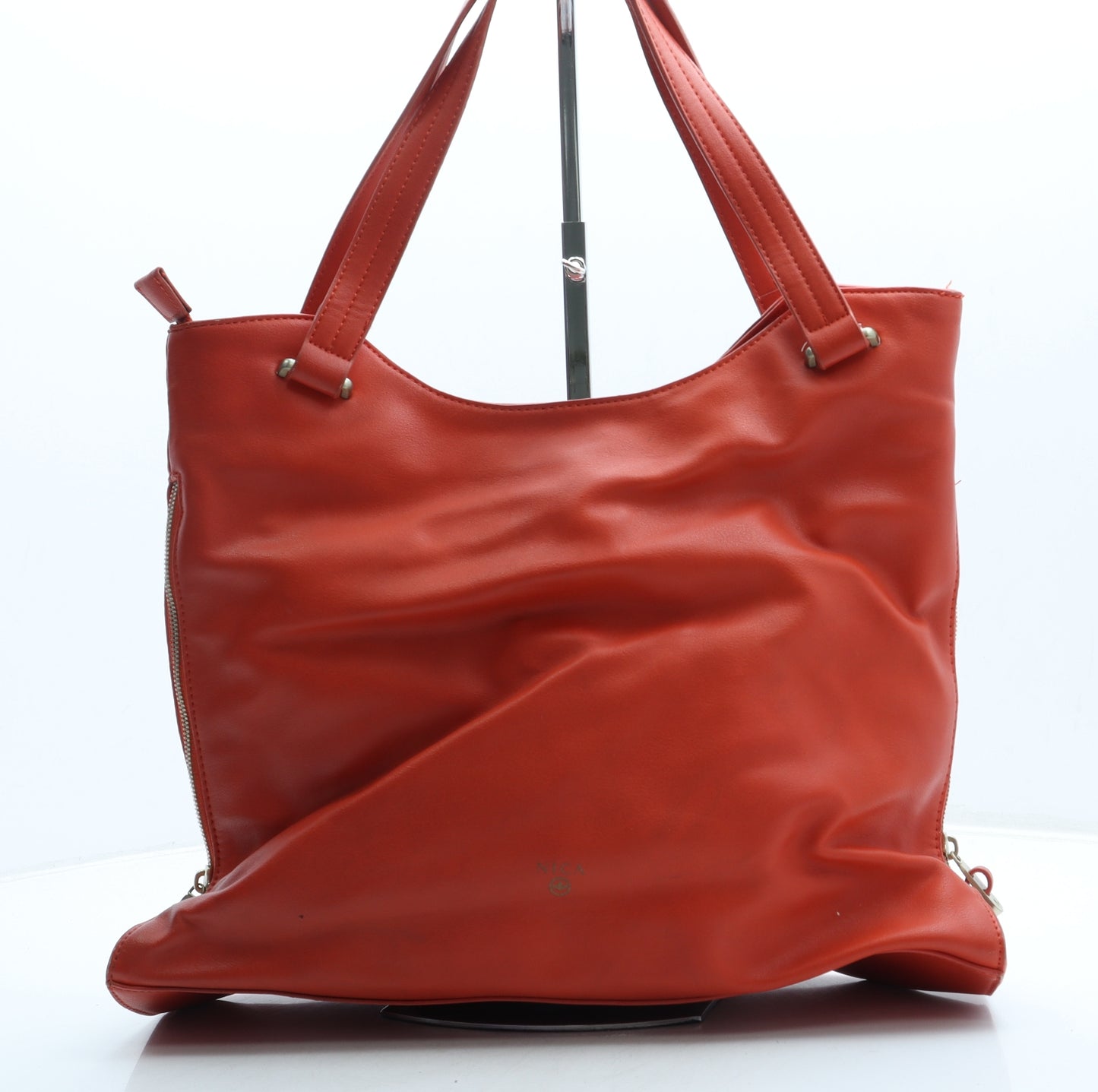 Nica Womens Orange Leather Shoulder Bag Size Large