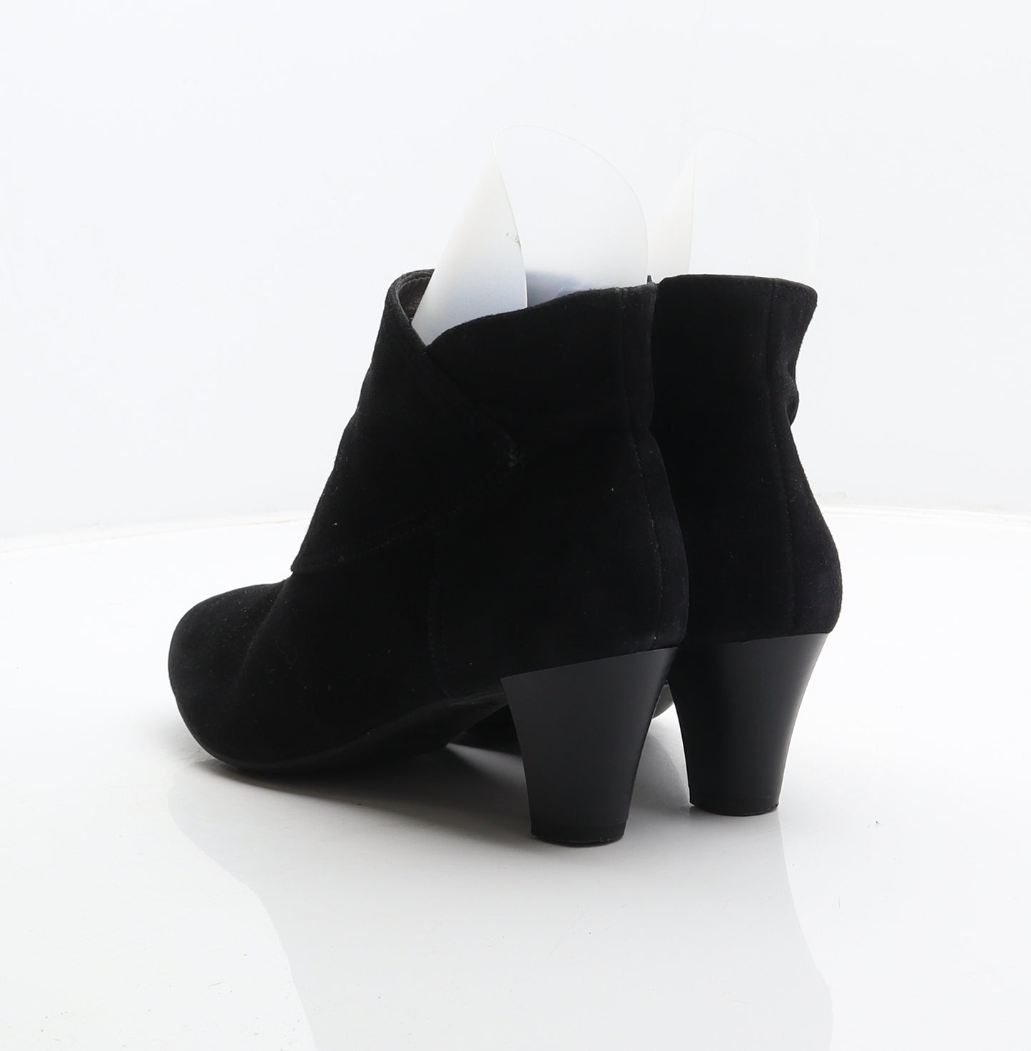 FootGlove Womens Black Suede Bootie Boot UK 5